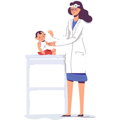 Doctor Taking care of baby