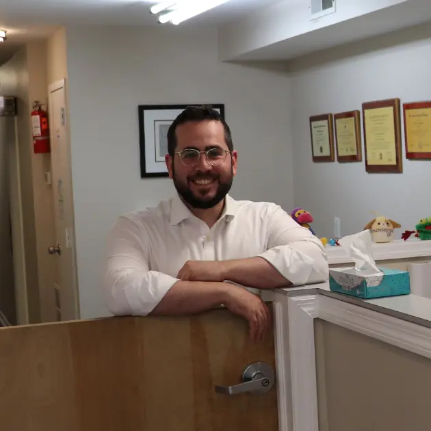 Dr Yitzi in the integrated medical health office